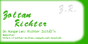 zoltan richter business card